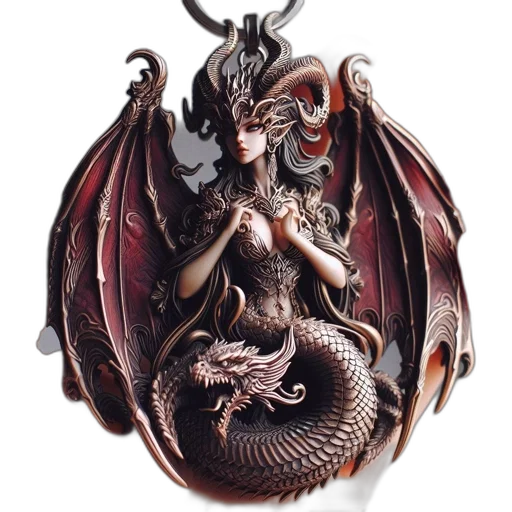 dragon, jewelry, staff, creature transparent PNG cut-out
