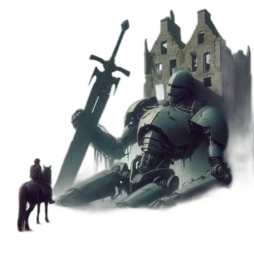 weapon, robot, sword, concept art transparent PNG cut-out