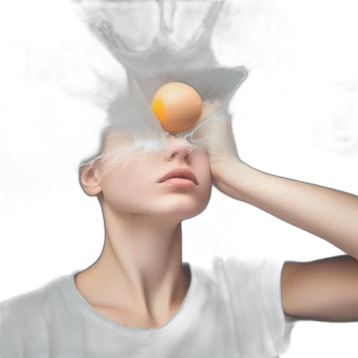 mask, food, face, photorealistic transparent PNG cut-out