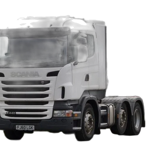 photorealistic, 3d render, white, scania transparent PNG cut-out