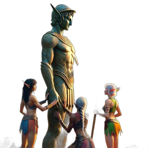 staff, 3d render, concept art, fantasy art transparent PNG cut-out