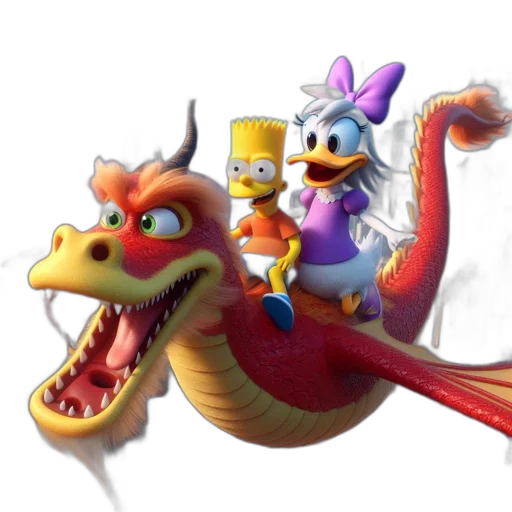 dragon, concept art, 3d render, three transparent PNG cut-out
