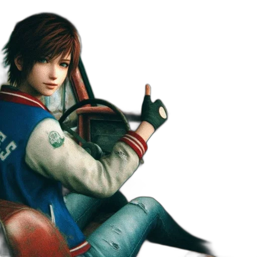 jacket, weapon, concept art, young transparent PNG cut-out