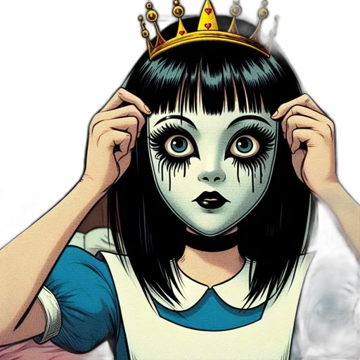 crown, mask, face, creature transparent PNG cut-out