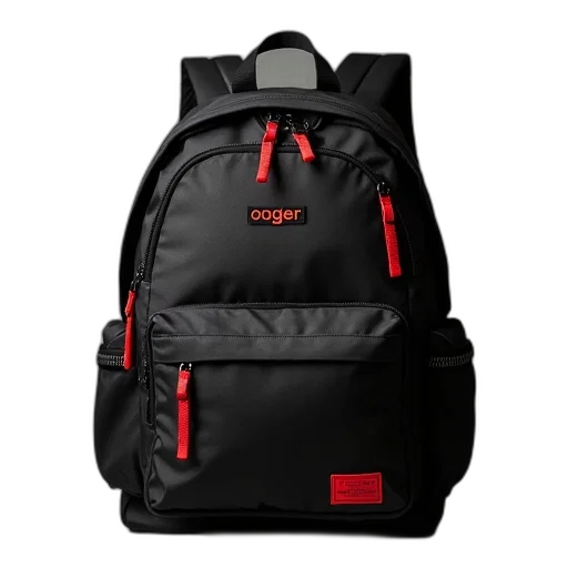 jacket, 3d render, black, backpack transparent PNG cut-out