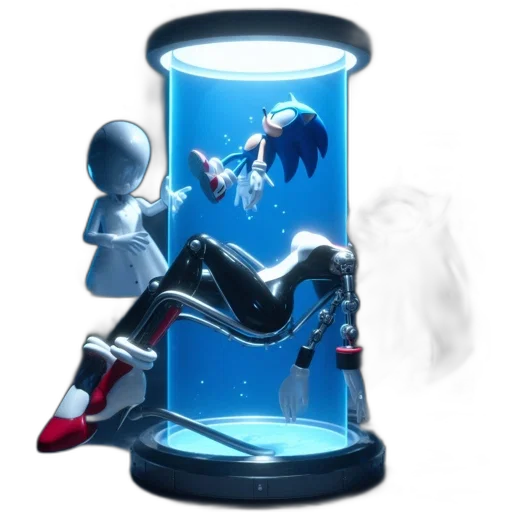 robot, concept art, vaporwave, pixel art transparent PNG cut-out