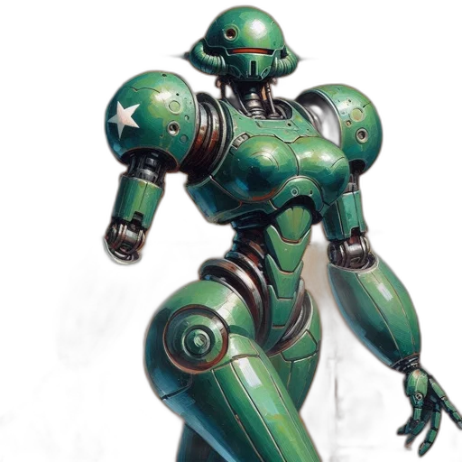 robot, concept art, fantasy art, 3d render transparent PNG cut-out