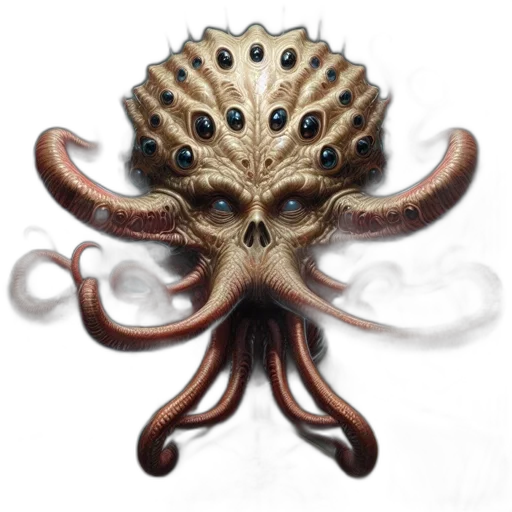 crown, mask, staff, creature transparent PNG cut-out