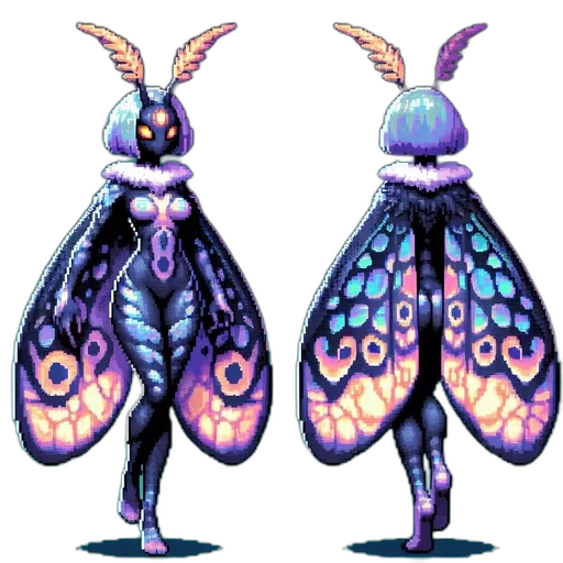 creature, animal, concept art, pixel art transparent PNG cut-out