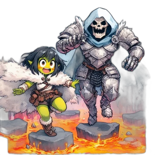 concept art, comic book art, fantasy art, pixel art transparent PNG cut-out