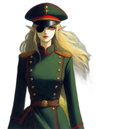 hat, jacket, staff, dress transparent PNG cut-out