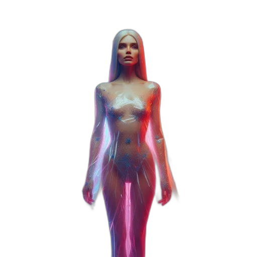dress, robot, creature, sword transparent PNG cut-out