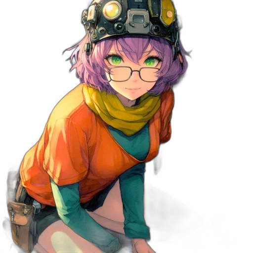robot, staff, weapon, hat transparent PNG cut-out