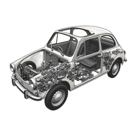 car, 3d render, concept art, photorealistic transparent PNG cut-out