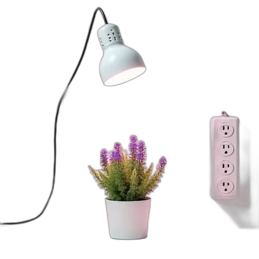 flower, furniture, 3d render, vaporwave transparent PNG cut-out