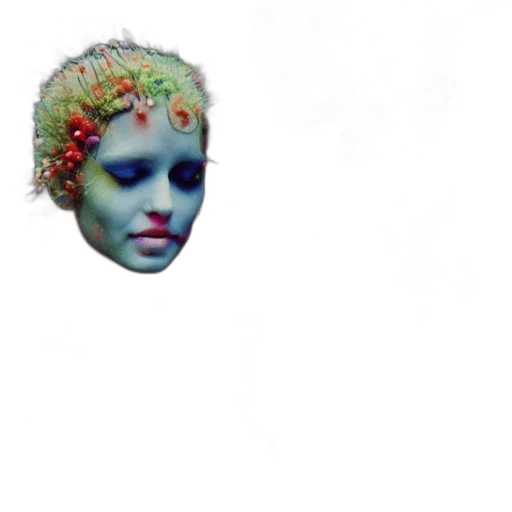 crown, mask, face, flower transparent PNG cut-out