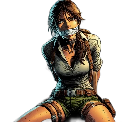 comic book art, concept art, cartoon, photorealistic transparent PNG cut-out