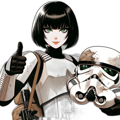weapon, robot, comic book art, cartoon transparent PNG cut-out