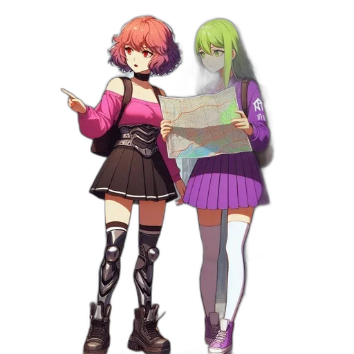 jacket, dress, weapon, staff transparent PNG cut-out