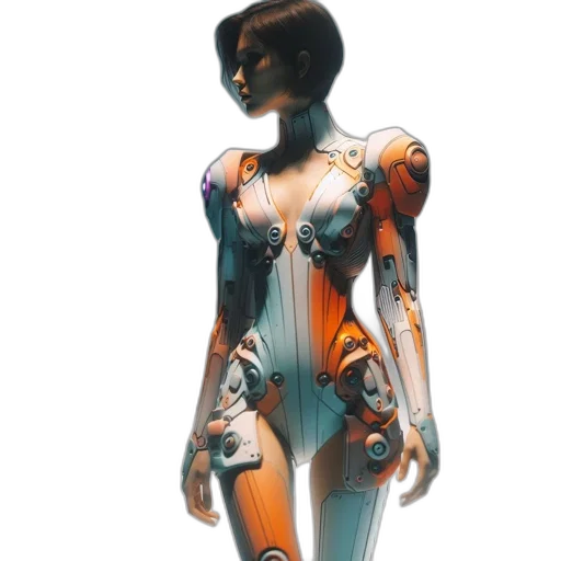 dress, robot, jewelry, concept art transparent PNG cut-out