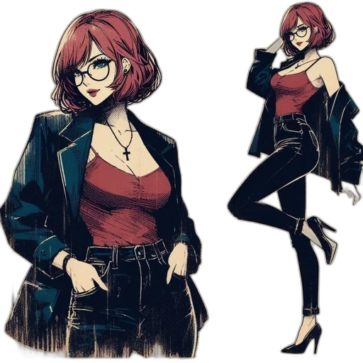 jacket, dress, concept art, anime transparent PNG cut-out