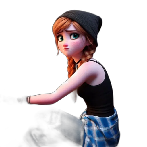 hat, dress, face, concept art transparent PNG cut-out
