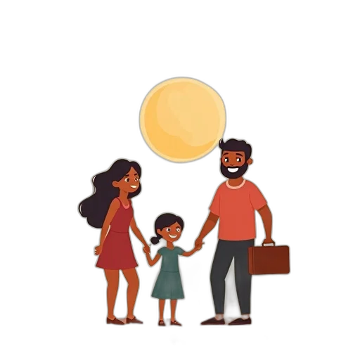 concept art, cartoon, watercolor, sunset transparent PNG cut-out