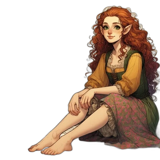 dress, fantasy art, concept art, watercolor transparent PNG cut-out