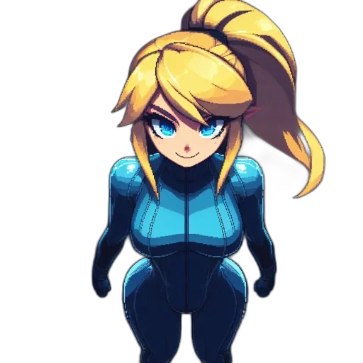 robot, jacket, dress, pixel art transparent PNG cut-out