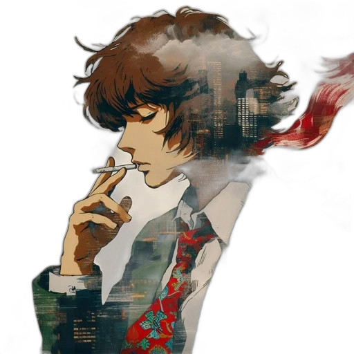mask, jacket, face, pixel art transparent PNG cut-out