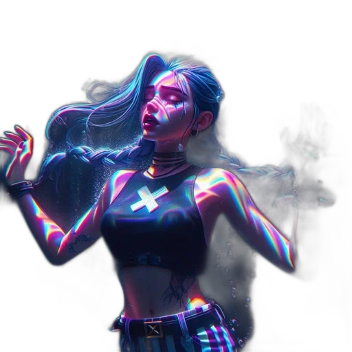 cyberpunk, concept art, vaporwave, fantasy art transparent PNG cut-out