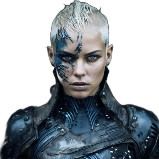 face, dragon, cyberpunk, concept art transparent PNG cut-out