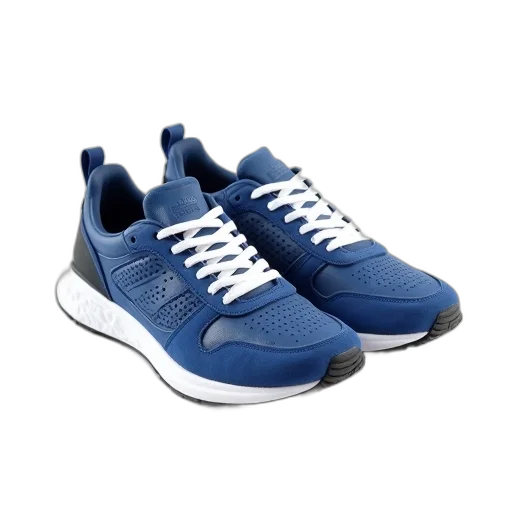shoes, 3d render, blue, pair transparent PNG cut-out