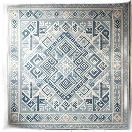 furniture, blue, white, geometric transparent PNG cut-out