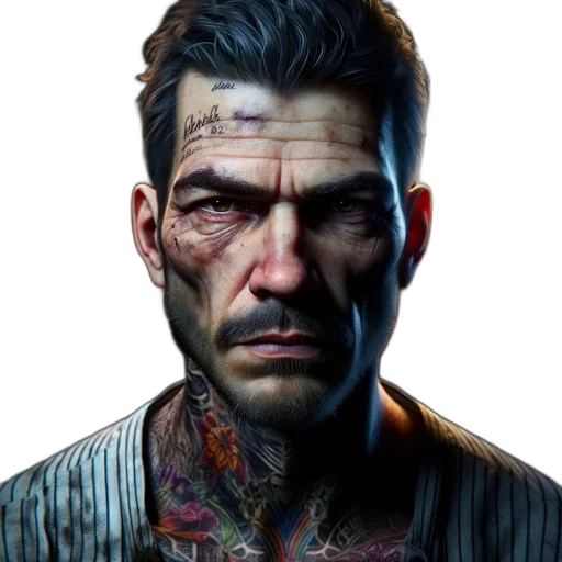 face, concept art, photorealistic, cyberpunk transparent PNG cut-out