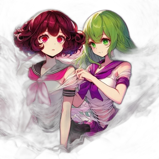 dress, weapon, mask, hair transparent PNG cut-out