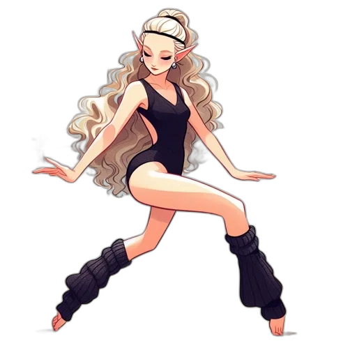 dress, hat, cartoon, pixel art transparent PNG cut-out