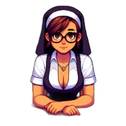 staff, dress, pixel art, concept art transparent PNG cut-out