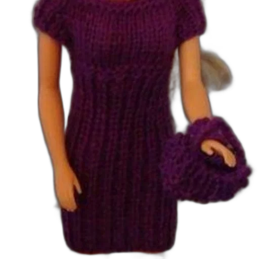 dress, doll, wearing, purple transparent PNG cut-out