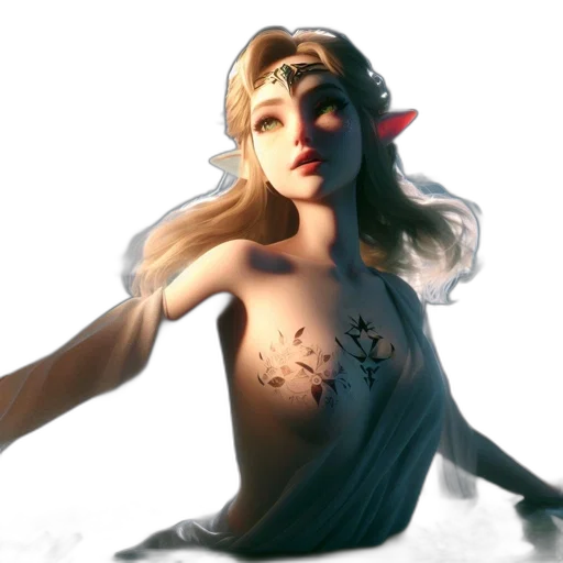 dress, fantasy art, concept art, 3d render transparent PNG cut-out