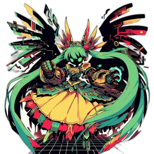 dragon, weapon, staff, dress transparent PNG cut-out