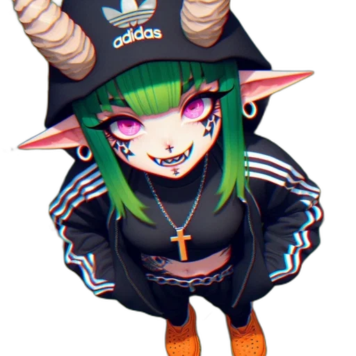 hat, creature, staff, jacket transparent PNG cut-out