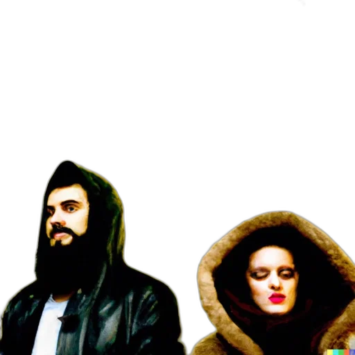 jacket, concept art, snow, neon lights transparent PNG cut-out