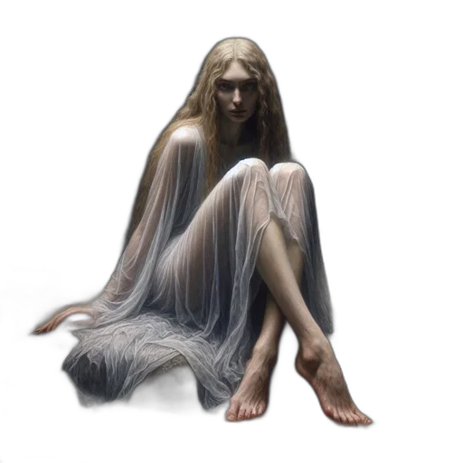 hair, dress, creature, face transparent PNG cut-out