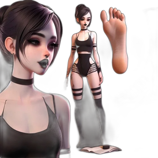 shoes, concept art, fantasy art, 3d render transparent PNG cut-out