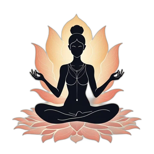 woman, yoga, lotus, symbol transparent PNG cut-out