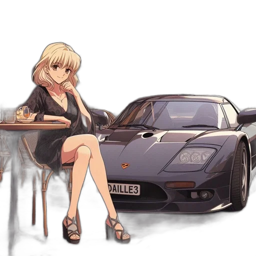 car, anime, concept art, cartoon transparent PNG cut-out