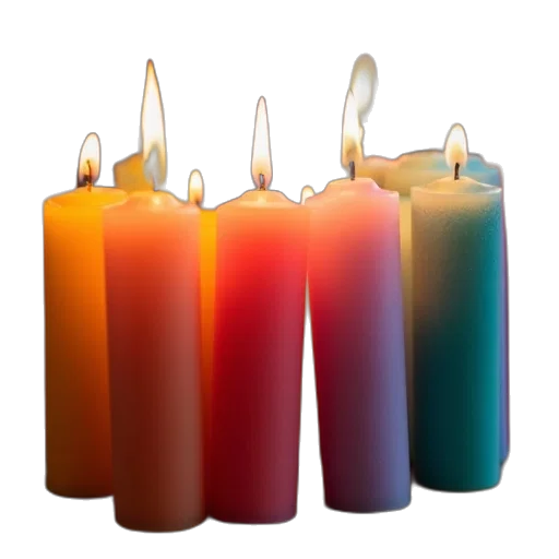 3d render, fire, colorful, neon transparent PNG cut-out