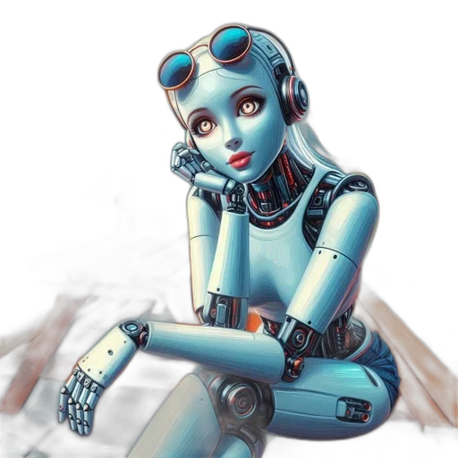 robot, cyberpunk, concept art, comic book art transparent PNG cut-out