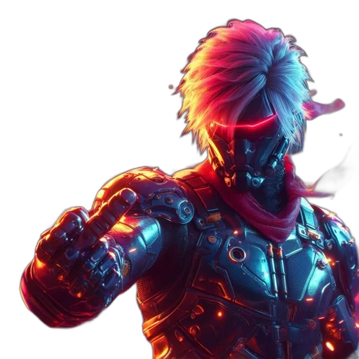 robot, mask, jacket, face transparent PNG cut-out